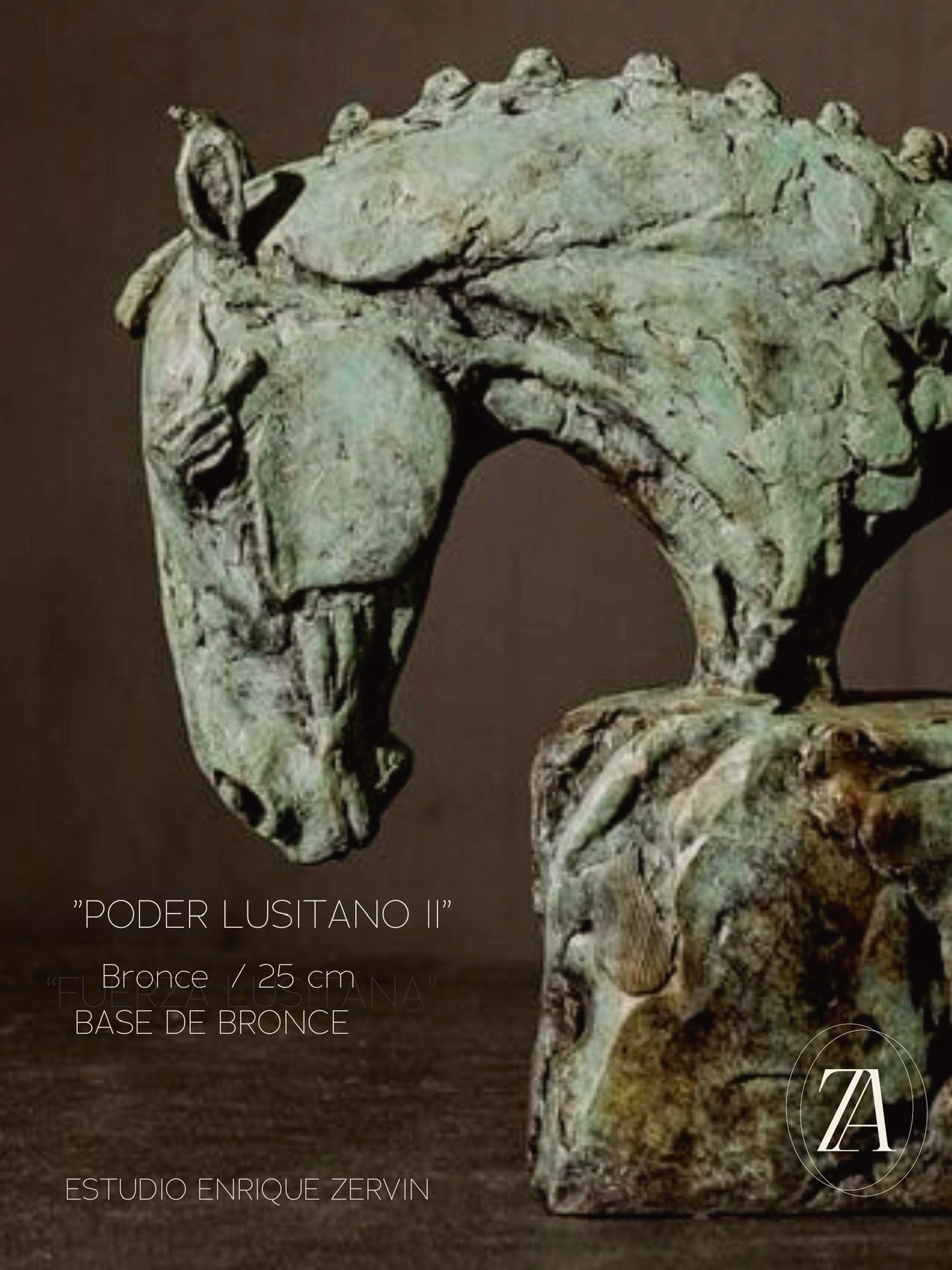 ESCULTURA ECUESTRE PODER LUSITANO II - Enrique Zervin Arte Ecuestre