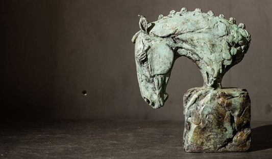 ESCULTURA ECUESTRE PODER LUSITANO II - Enrique Zervin Arte Ecuestre