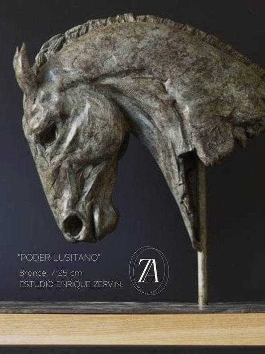 Escultura Ecuestre Poder Lusitano - Enrique Zervin Arte Ecuestre