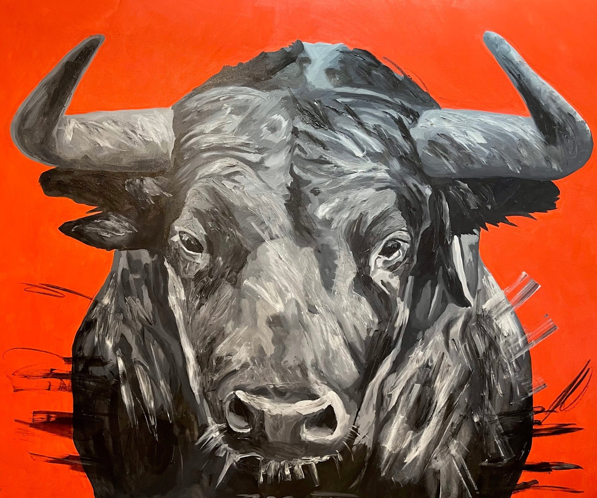 Toro Rojo II - Enrique Zervin Arte Ecuestre